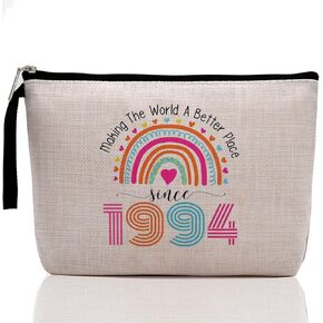 Hanamiya Na 50th Birthday Gifts for Women-Making The World A Better Place Since 1974, 50 Years Old Makeup Bag for Her, Friend, Mom, Sister, Wife, Aunt, Coworker Boss