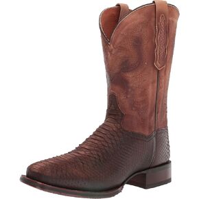 Dan Post Mens Winslow Embroidered Square Toe Casual Boots Mid Calf - Blue, Brown