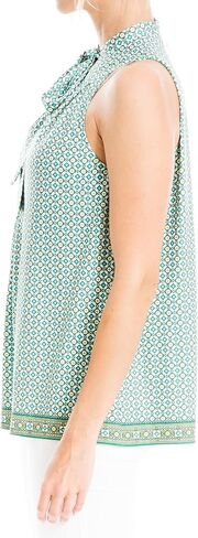 Max Studio womens Sleeveless Top With Neck Tie Blouse in Saudi Arabia