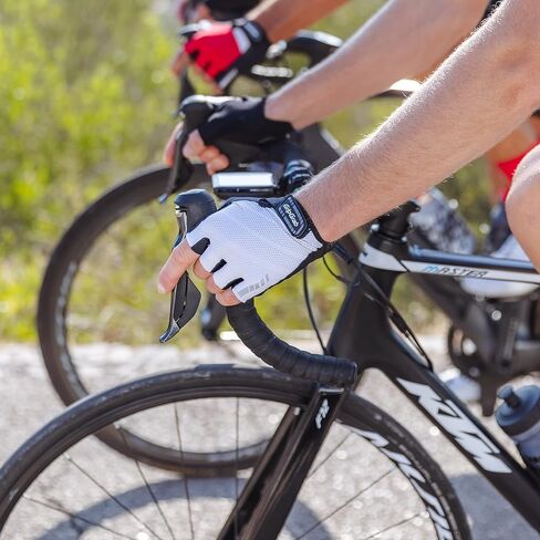 GripGrab Rouleur Cycling Gloves Comfortable Half Finger Padded Summer Fingerless Cushioned Road Bike Pull-Off Tabs in Saudi Arabia