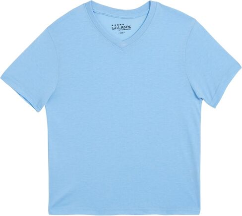 تي شيرت Galaxy للأولاد من Harvic - عبوة من 4 تي شيرت من مزيج القطن الأساسي برقبة على شكل حرف V وأكمام قصيرة (6-16) in Kuwait