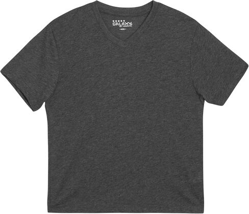 تي شيرت Galaxy للأولاد من Harvic - عبوة من 4 تي شيرت من مزيج القطن الأساسي برقبة على شكل حرف V وأكمام قصيرة (6-16) in Kuwait