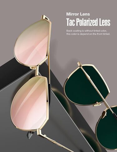 نظارة شمسية LUENX Aviator للنساء والرجال عدسات مسطحة مضلعة مستقطبة بتصميم عصري 58 مم in Kuwait