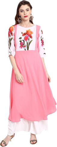 Janasya Indian Women's Tunic Tops Crepe Kurti for Women For Women in Kuwait