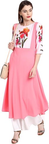 Janasya Indian Women's Tunic Tops Crepe Kurti for Women For Women in Kuwait