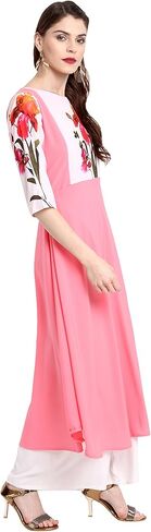 Janasya Indian Women's Tunic Tops Crepe Kurti for Women For Women in Kuwait