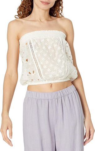 Ramy Brook Women's Standard Louise Strapless Embroidered Tube Top in Saudi Arabia