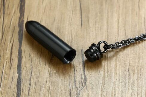 قلادة تذكارية VNOX - محفورة بشكل شخصي من الفولاذ المقاوم للصدأ، جرة تذكار للرماد، سلسلة مجانية in Kuwait