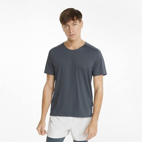 PUMA Men's Run First Mile Short Sleeve Tee, Dark Slate, Small in Saudi Arabia
