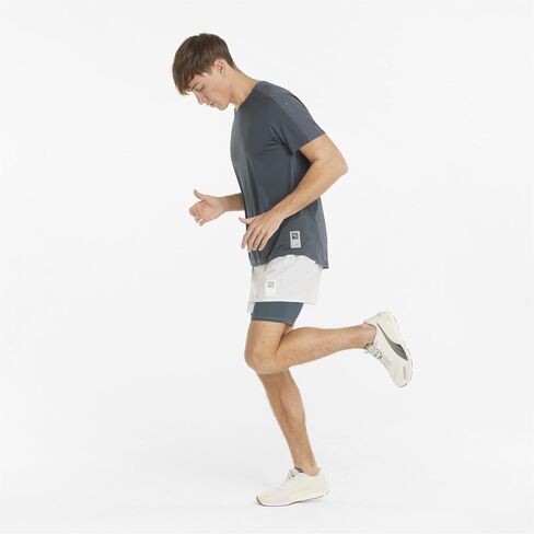 PUMA Men's Run First Mile Short Sleeve Tee, Dark Slate, Small in Saudi Arabia