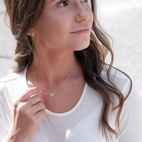 بلوسوم آند هيو ميني باجيت إيتيرنيتي باند | لا يسبب الحساسية مطلي بالذهب عيار 18 قيراط .925 | خاتم ذهب لذيذ | العنقودية تشيكوسلوفاكيا الرغيف الفرنسي التراص الدائري in Kuwait