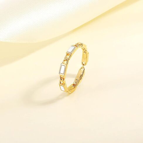 خواتم للنساء 925 قذائف من الفضة الاسترليني 18K مطلية بالذهب كوبا سلسلة خواتم الربط هدية للنساء in Kuwait