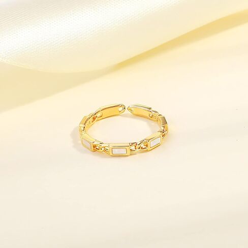 خواتم للنساء 925 قذائف من الفضة الاسترليني 18K مطلية بالذهب كوبا سلسلة خواتم الربط هدية للنساء in Kuwait