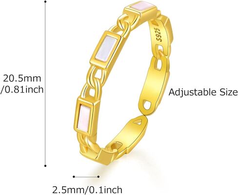 خواتم للنساء 925 قذائف من الفضة الاسترليني 18K مطلية بالذهب كوبا سلسلة خواتم الربط هدية للنساء in Kuwait