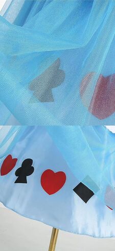 زي أليس للفتيات من Kosgraiy، فستان أليس للفتيات الصغيرات مع عصابة رأس على شكل مريلة، فستان الأميرة الأزرق الفاخر للفتيات الصغيرات in Kuwait