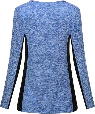 قمصان نسائية للتمرين بأكمام طويلة ورقبة دائرية، ملابس رياضية للجري واليوجا in Kuwait