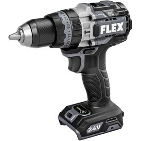 FLEX 24V Brushless Cordless 1/2-Inch 1,400 In-Lbs Torque 2-Speed Hammer Drill Turbo Mode Kit with 6.0Ah Stacked Lithium Battery and 280W Rapid Charger - FX1271T-1H