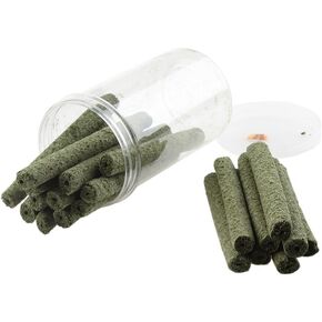emours Natural Timothy Grass Chew Stick Pet Snack for Rabbits Chinchillas Guinea Pigs,20 Sticks