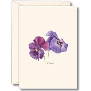 Earth Sky + Water - Pansies Notecard Set - 8 Blank Cards with Envelopes