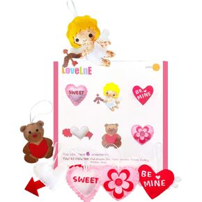 Sewing Kit for Kids (Valentine DIY kit, Valentine Party, Felt Valentine Ornament, Kids DIY kit, Sewing Craft, Valentine Craft Kits …)
