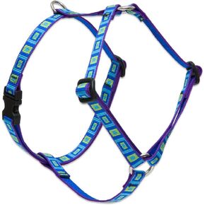 LupinePet Originals 1/2" Sea Glass 12-20" Adjustable Roman Dog Harness for Small Dogs