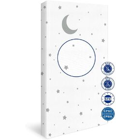 Mini Crib Mattress - 38x24 in Baby Crib Mattresses for Mini and Portable Crib - Breathable Dual Sided Memory Foam & High Density Support Foam with Waterproof Washable Crib Mattress Cover