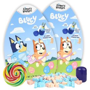Bluey Easter Finders Keepers, Collectors Edition Gift Box with Character Candy 1.76 Ounces, (Pack of 2)