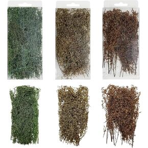 Woohome Static Flower Tufts, 112 PCS Miniature Flower Cluster Static Grass Tufts for Model Train Railroad Scenery DIY Miniature