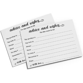 Grehge es for Baby Shower، حزمة من 50 بطاقة نصيحة للأطفال، بطاقات ألعاب استحمام الطفل، 4 × 6 بوصات (تنبؤات الطفل) in Kuwait