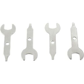 4pcs Collet Wrench Key Set - 3/8 Inch 9.5mm Nut Spanner Stainless Steel Collet Chuck Wrench for Rotary Tool Replacement Parts for Engraving Machine