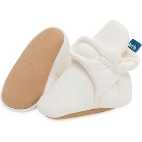 BirdRock Baby Booties - Soft Cotton with Gripper Bottoms for Boys and Girls