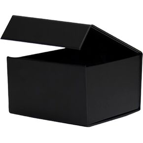Gift Box 12x7x4 Inches, Groomsman Box, Rectangle Collapsible Box with Magnetic Lid, Large Wrap Cardboard Paper Shipping Storage Box, Presents Box for Wedding Christmas Birthdays (Matte Black)