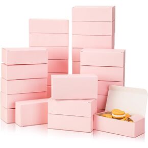 36 Pcs Small Pink Cookie Boxes 6 x 3 x 1.8 Inches Pink Cardboard Candy Boxes Recyclable Pink Treats Boxes for Bakery Biscuit Packaging Party Favor Wedding Gift Giving