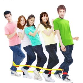 مجموعة مشايات سونيابيكا التعاونية ذات 5 أرجل، لعبة تدريب العمل الجماعي للأطفال والكبار، عبوة من قطعتين