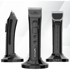 Kenchii Flash Dog Clippers for Grooming - 4-in-1 Digital Cordless Dog Grooming Clippers - Precision Pet Grooming Trim, Shape, and Style Effortlessly, White