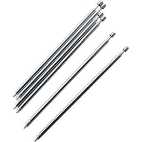 weelye 6 Pcs Universal Telescopic Metal Long Antenna， for Remote Control Accessory Children's Electric Ride on Toys RC Car Replacement Parts