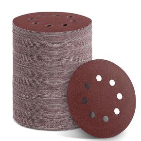 150pcs Sanding Discs Set, 5-Inch 8-Hole Sandpaper, Including 60,80,100,120,150,180,240,320,400,600 Grit for Woodworking or Automotive
