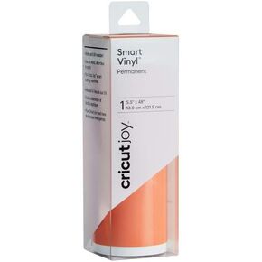 Cricut Smart Permanent Vinyl (5.5in x 48in, Orange) for Joy machine - matless cutting for shapes up to 4ft, & repeated cuts up to 20ft