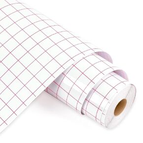 IModeur Transfer Tape for Vinyl - 12" x 50Ft Clear Vinyl Transfer Paper Tape Roll with Red Grid for Permanent Vinyl and Self Adhesive Vinyl for Cricut, Signs Stickers, Car Decals in Kuwait