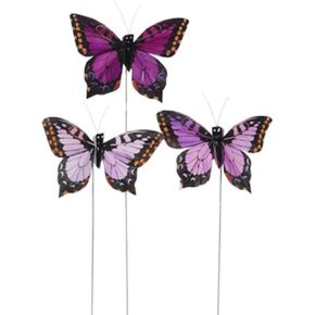 Butterfly Picks for Gift Baskets/Floral Arrangements, Set of 3 (Pink) in Saudi Arabia