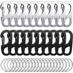 40 Pieces Mini Carabiner Clip Tiny Keychain Carabiner Mini Keyring for Backpack Bottle Keychain Accessories