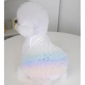 Pet Vest Dresses Ballet Skirts for Puppies Teacup Dog Summer Dress Sundresses for Small Dogs and Cats Puppy Clothes for Dog Girls Dog Dress for Chihuahua Yorkie Pomeranian Rainbow Large