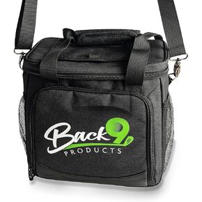 Back9Products Golf Cart Cooler Bag with Magnetic Lid- 12-Can Soft Cooler Bag Collapsible- Perfect for Golfer Cart or Push Cart- Backpack Coolers Insulated Leak Proof- Stylish Gift for Men & Women