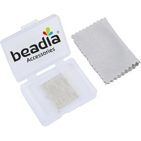 BEADIA 925 Sterling Silver Cross Chain 1.2x1.6mm for Jewelry Making Findings 39inches/pcs
