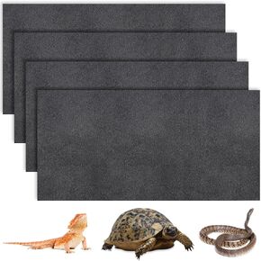 Haull 4 Pcs Reptile Carpet Terrarium Floor Mat Liner, 47 x 24 Inch, Coffee in Kuwait