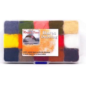 Hares Dubbing Dispenser 15 Colors Assorted Rabbit Hair Fly Tying Dubbing Dispenser Nymph Fly Tying Materials
