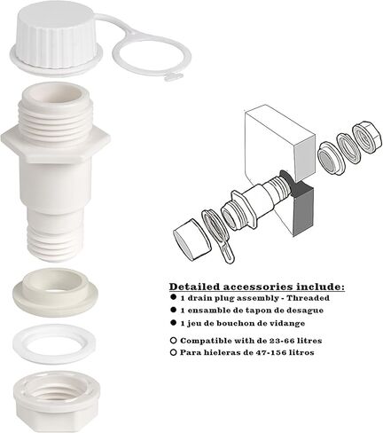 قابس تصريف بديل مبرد لصندوق الثلج المبرد من Igloo، استبدال قابس تصريف مبرد Igloo، قابس تصريف ملولب بديل للمبرد in Kuwait