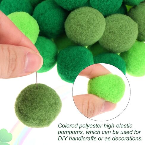 200 قطعة من كرات اللباد الصغيرة لعيد القديس باتريك، كرات اللباد الصوفية بقطر 30 مم، كرات اللباد الخضراء الأيرلندية لعيد القديس باتريك، تلبيد الربيع الأيرلندي وديكور إكليل in Kuwait
