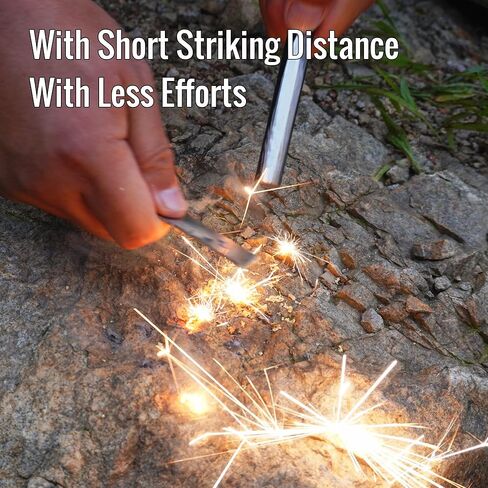 3/8 Inch Thick x 4 Inch Long Ferro Rods Ferrocerium Flint and Steel Magnesium Without Lanyard Hole for DIY Survival Bushcraft Caming Emergency Fire Starter Hiking Fishing (Pack of 5) in Kuwait