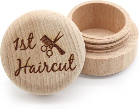 Custom Wooden First Haircut Curl Keepsake,Baby's First Curl Keepsake Box，My First Haircut Box (style 2) in Saudi Arabia